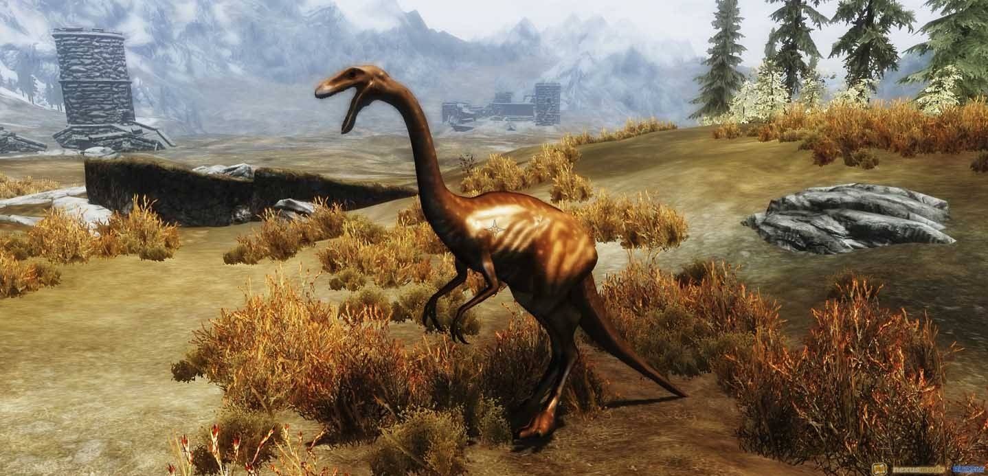 Динозавры в Скайриме