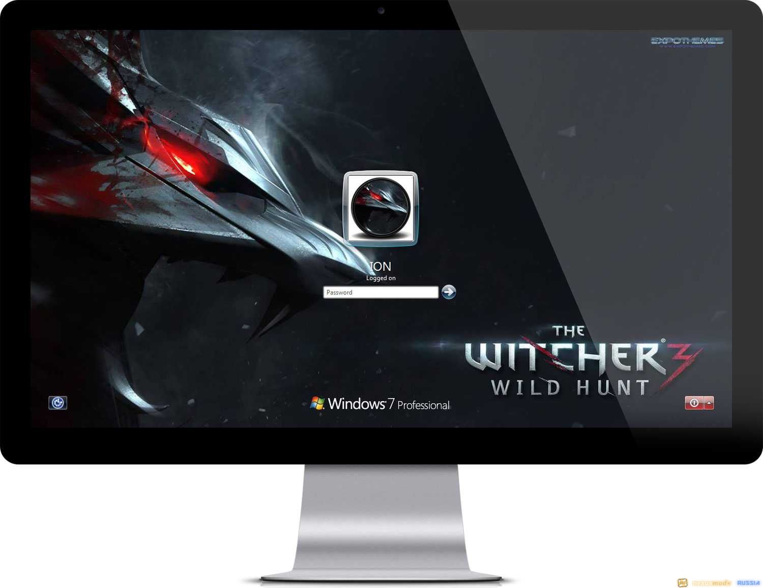 Тема Witcher 3/Ведьмак 3 для WIndows 7 с иконками